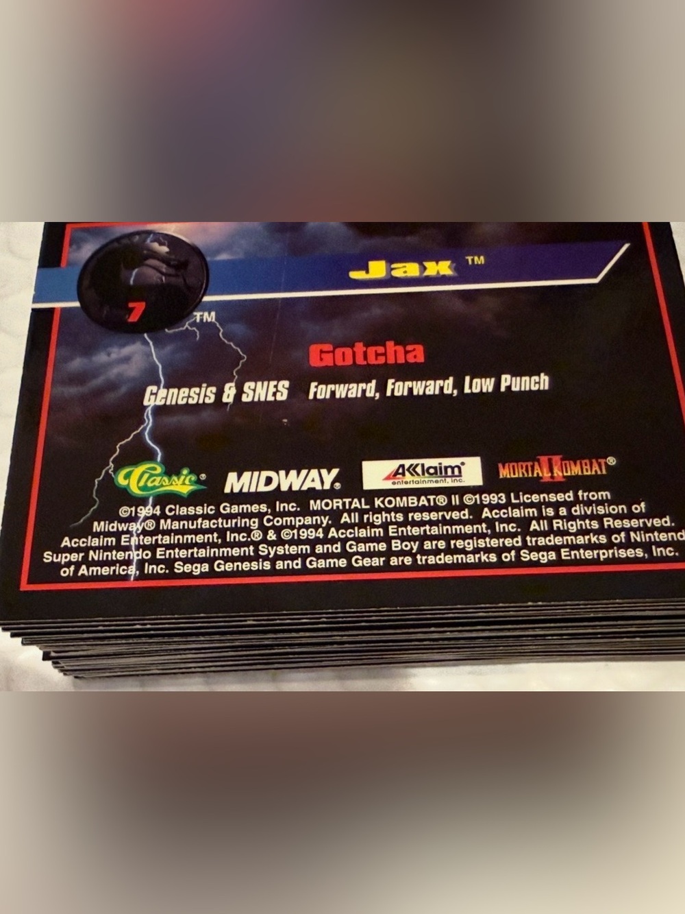 1994 Classic Games Mortal Kombat Il Series 2 Near Complete Base Set 73/80 Cards - Picture 4 of 11